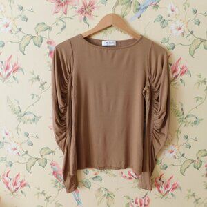 🦔Anthropologie Bailey 44 Taupe Stretchy Top 🦔